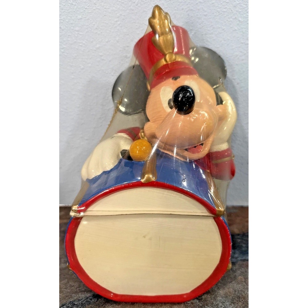 Disney Mickey Mouse Marching Band Drummer Ceramic Cookie Jar Vintage Large